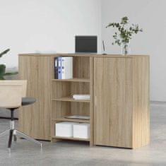 Vidaxl Sprejemna miza sonoma hrast 155x50x103,5 cm inženirski les