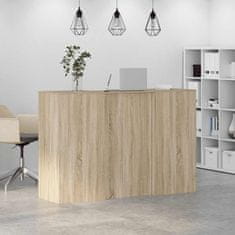 Vidaxl Sprejemna miza sonoma hrast 155x50x103,5 cm inženirski les