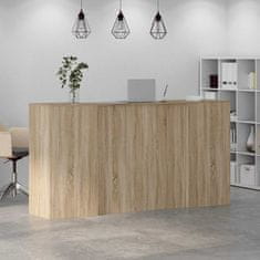 Vidaxl Sprejemna miza sonoma hrast 200x50x103,5 cm inženirski les