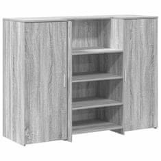 Vidaxl Sprejemna miza siva sonoma 135x50x103,5 cm inženirski les
