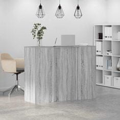 Vidaxl Sprejemna miza siva sonoma 135x50x103,5 cm inženirski les