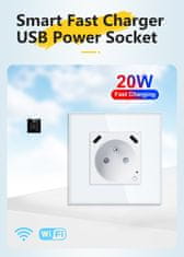 BOT Pametna vtičnica WiFi SP2 z USB bela