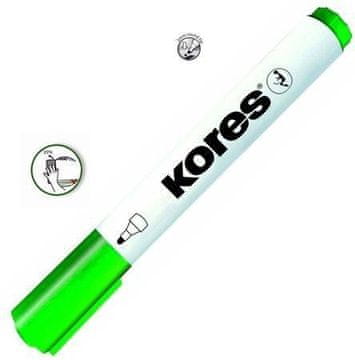 Kores Permanentni marker K-MARKER za bele table in flipcharte, okrogla konica 3 mm, zelen