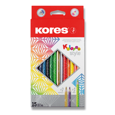 Kores MAPED Trikotne barvice Kolores Style 15 kosov