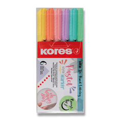 Kores Style Čopičev marker - pastelni, 6 barv