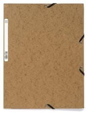 Exacompta Kartoteke z gumico A4 400 g/m2 - havana