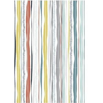 Papir DecoMaché 22 g barvne črte 26 x 37,5 cm