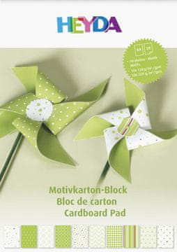 HEYDA Barvni papir A4 - zelena mešanica 20 listov