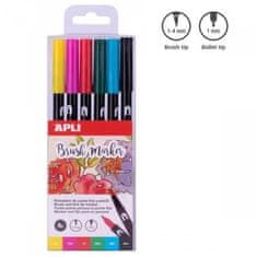 Apli Brush Duo set 6 markerjev