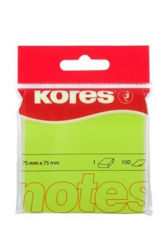 Kores Samolepilne blazinice 75x75 - zelene