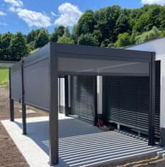TopRastlinjaki TOP DELUXE - BIOKLIMATSKA PERGOLA – ANTHARES 3x6m - SAMOSTOJEČA- antrazit