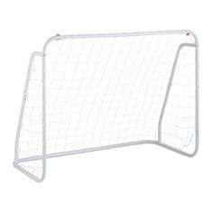 UNBRANDED Bel nogometni gol z jeklenim okvirjem 