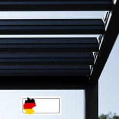 TopRastlinjaki TOP DELUXE - BIOKLIMATSKA PERGOLA – ANTHARES 3x6m - SAMOSTOJEČA- antrazit