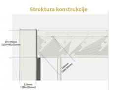 TopRastlinjaki TOP DELUXE - BIOKLIMATSKA PERGOLA – ANTHARES 3 x4m - SAMOSTOJEČA - antrazit