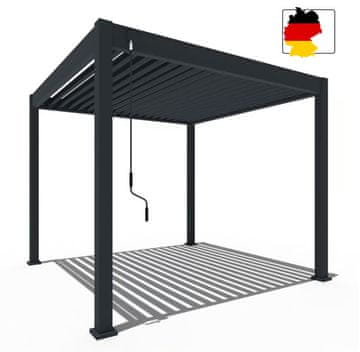 TopRastlinjaki TOP DELUXE - BIOKLIMATSKA PERGOLA – ANTHARES 3 x4m - SAMOSTOJEČA - antrazit