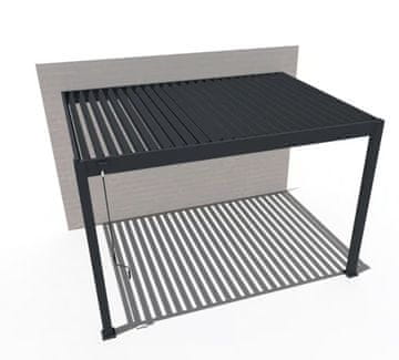 TopRastlinjaki TOP DELUXE - BIOKLIMATSKA PERGOLA – ANTHARES 3x4m - STENSKA - antrazit