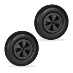UNBRANDED 2x kolesa za samokolnico 3.50-6 v črni barvi 