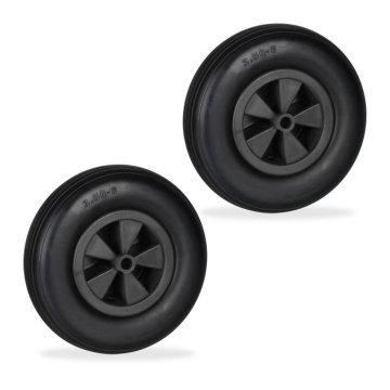 UNBRANDED 2x kolesa za samokolnico 3.50-6 v črni barvi