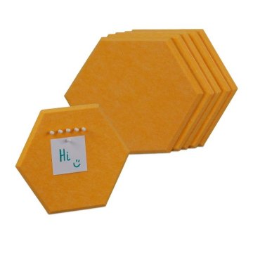UNBRANDED Rumeni šesterokotniki za tablo s filcem - 6 kom