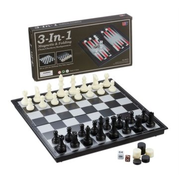 UNBRANDED Magnetni šahovski komplet 3 v 1