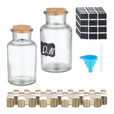UNBRANDED set 20 kozarcev za začimbe s plutovinastimi pokrovi 