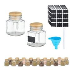 UNBRANDED set 20 kozarcev za začimbe kvadratnega bambusa 