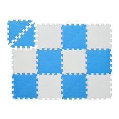 UNBRANDED Podloga za puzzle modro-bela 