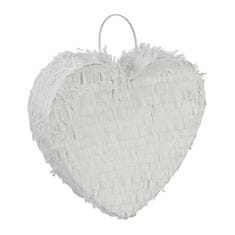 UNBRANDED Bela pinata v obliki srca 