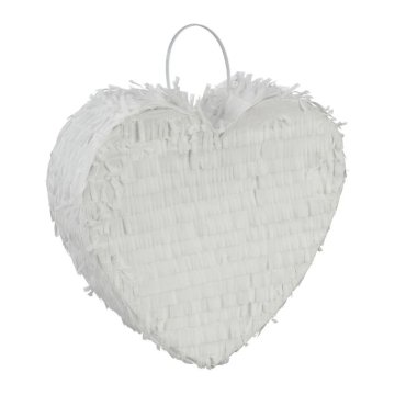 UNBRANDED Bela pinata v obliki srca