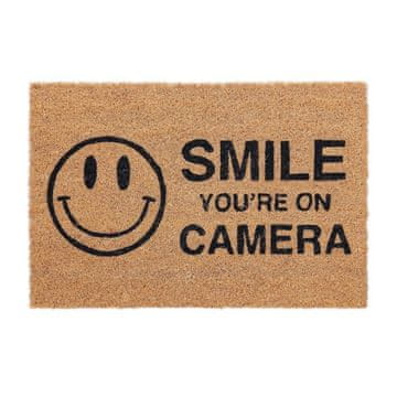 UNBRANDED Kokosov predpražnik "Smile you're on camera"