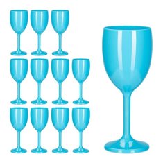 UNBRANDED Set 12 turkiznih plastičnih kozarcev za vino 