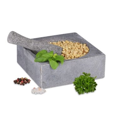 UNBRANDED Kvadratna terilnica in pestilo iz granita