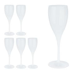 UNBRANDED Plastični kozarci za šampanjec, set 6 kosov 