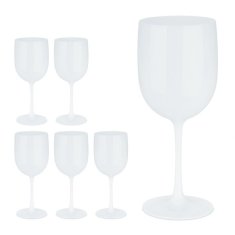 UNBRANDED Plastični kozarci za vino, set 6 kosov 