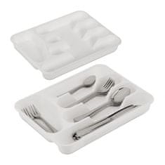 UNBRANDED Set 2 belih pladnjev za jedilni pribor 