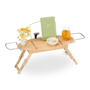 UNBRANDED Raztegljiva kopalniška polica iz bambusa