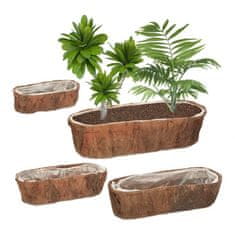 UNBRANDED Podolgovata škatla za rože Set 4 