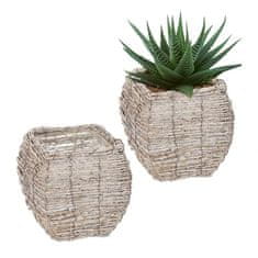 UNBRANDED Kvadratni cvetlični lonec - set 2 kom 