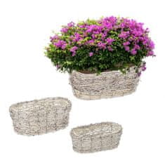 UNBRANDED Ovalni cvetlični lonec - set 3 kom 