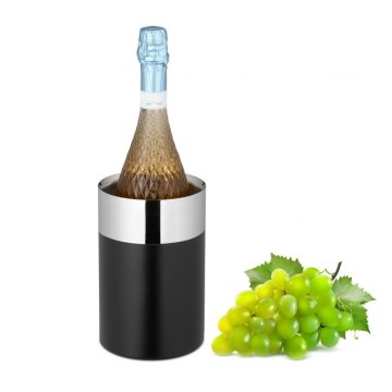 UNBRANDED Črn hladilnik za vino iz nerjavečega jekla