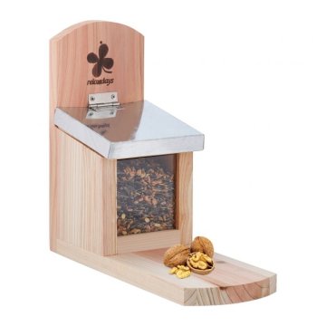 UNBRANDED Krmilnica za veverice s kovinsko streho