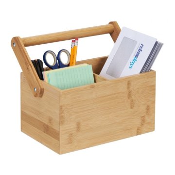 UNBRANDED Organizator iz bambusa z ročajem