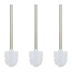 UNBRANDED Set 3 WC ščetk bele barve 