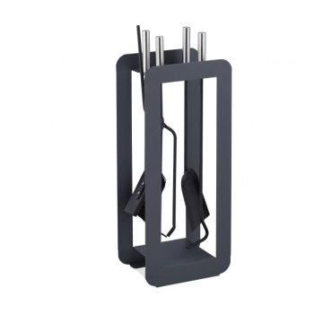 UNBRANDED Kamin 5 delni v sivi/srebrni barvi