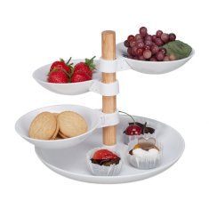 UNBRANDED etagere v 4 etažah Plastika in les 