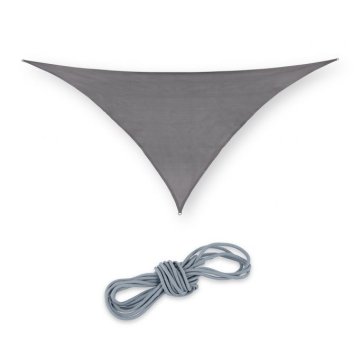 UNBRANDED Sun sail polietilensko trikotno sivo