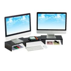 UNBRANDED Črno stojalo za 2 monitorja 