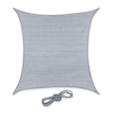 UNBRANDED Sun sail polietilensko kvadratno svetlo sivo 