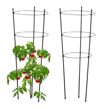 UNBRANDED Opora za rastline 76 cm črna, komplet 2 kom