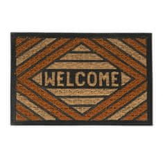 UNBRANDED Predpražnik kokosova vlakna "Welcome" oranžna 
